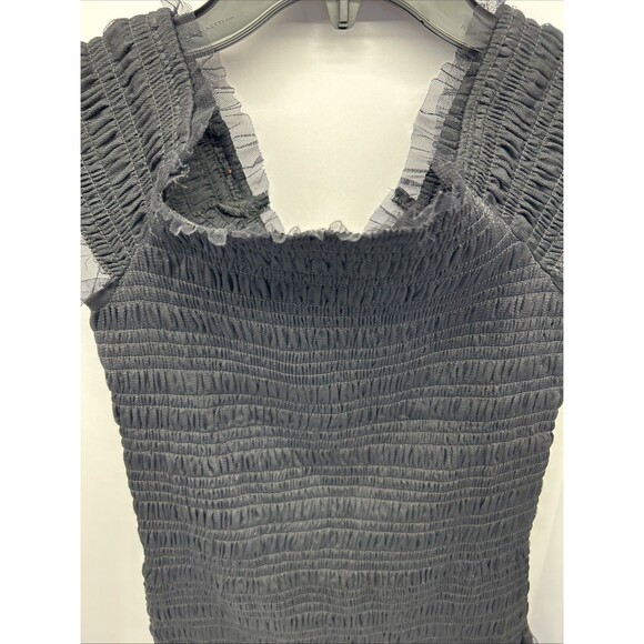 LoveShackFancy Mosa Black Elastic Dress Mini Fit & Flare Girls SZ 14 NEW - Picture 2 of 7